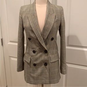 Plaid houndstooth blazer